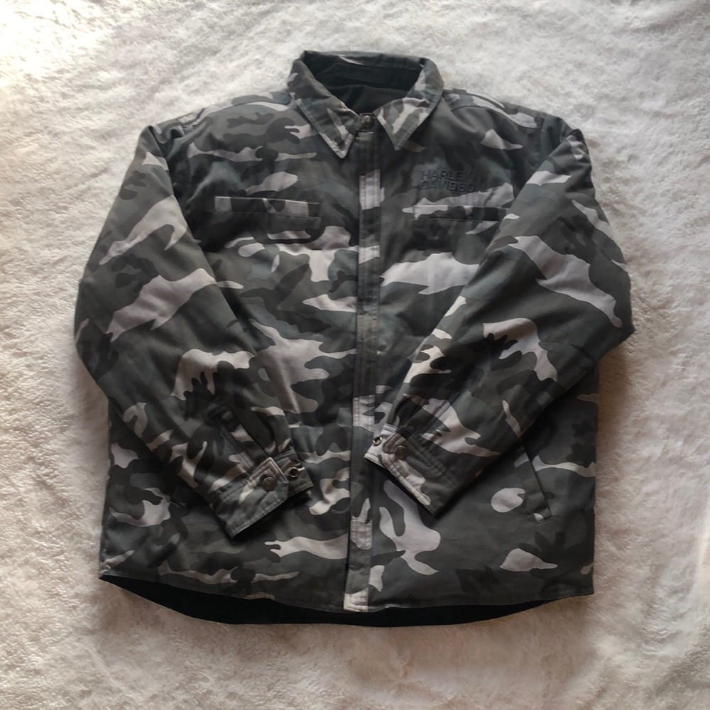 Harley Davidson Reversible Camo/Black Jacket